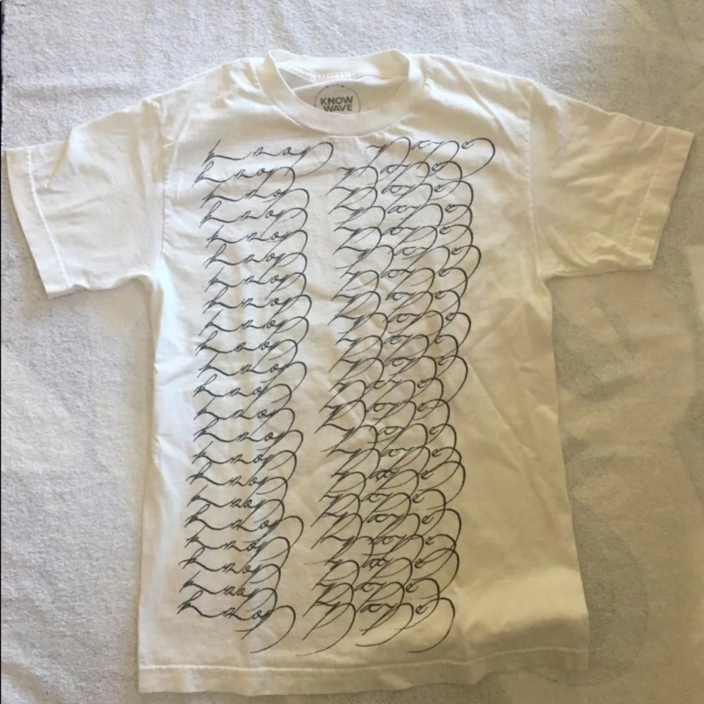 Know Wave Cursive Tee Sz Small Men